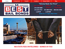 Tablet Screenshot of aabestbailbondssa.com